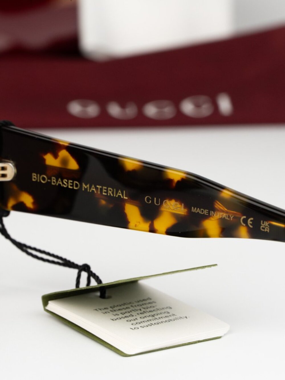 Gucci Women Sunglasses Havana Red Square GG1111S 003 NEW AUTHENTIC - Picture 5 of 9
